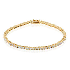 Zilveren armband met witte topaasstenen