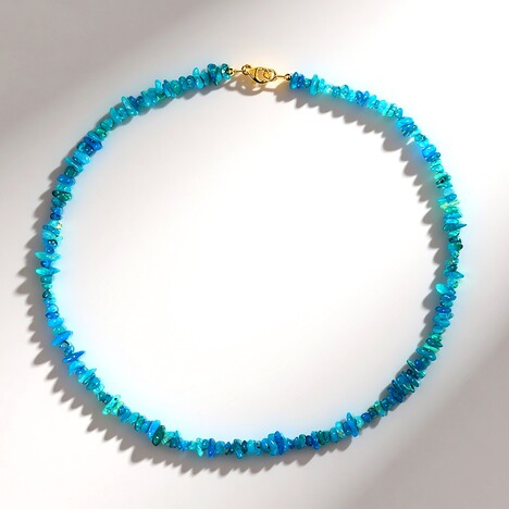 Collana in argento con Opale Blu dell'Etiopia