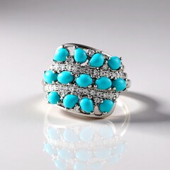 Bague en argent et Turquoise Sleeping Beauty (Faszination Türkis)