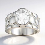Anello in argento con Quarzo Bianco (SAELOCANA)