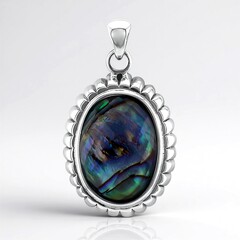 Ciondolo in argento con Quarzo Bianco (Art of Nature)