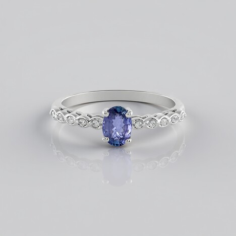 Anello in argento con Tanzanite (non riscaldata)