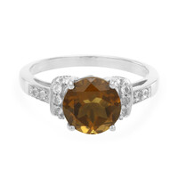 Anillo en plata con Cuarzo champán