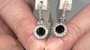 Pendientes en plata con Espinela negra