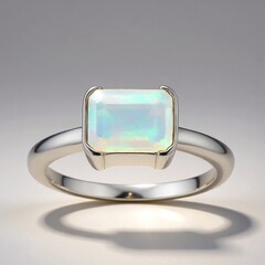 Anello in argento con Opale di Welo
