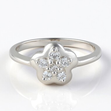 Anillo en plata con Topacio blanco