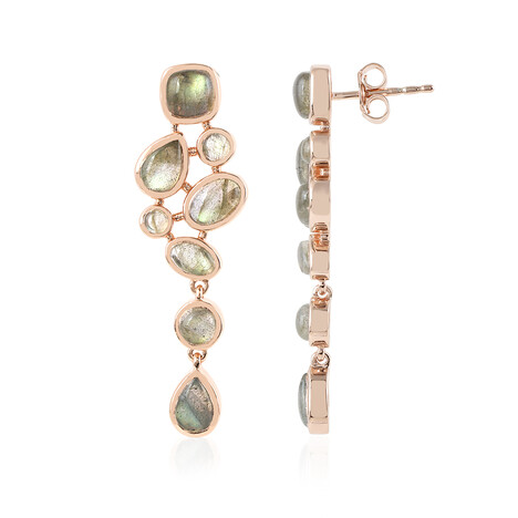 Green Maniry Labradorite Silver Earrings (KM by Juwelo)