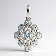 Pendentif en argent et Amblygonite