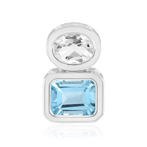 Sky Blue Topaz Silver Pendant (MONOSONO COLLECTION)