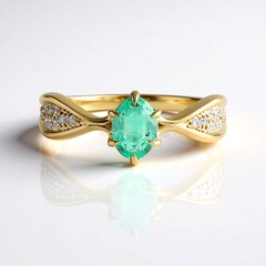 Anello in oro con Smeraldo Color Paraiba