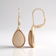 Boucles d'oreilles en argent et Pierre de lune pêche