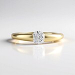 Anello in oro con Diamante I2 (G)  (de Melo Gold)
