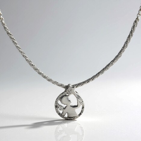 Collana in argento con Topazio Bianco