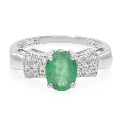 Bague en argent et Emeraude de Bahia