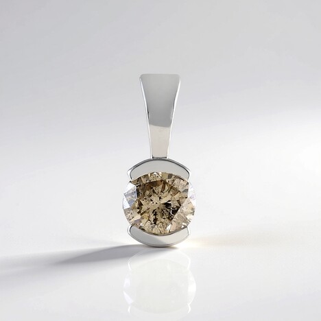 Ciondolo in argento con Diamante Champagne I3