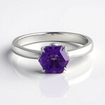 Anello in argento con Ametista del Marocco