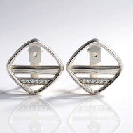 Pendientes en plata con Topacio blanco (MONOSONO COLLECTION)