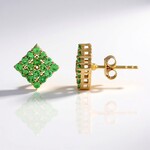 Orecchini in argento con Lemshuku Tsavorite