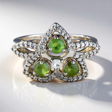 Bague en argent et Alexandrite œil-de-chat