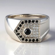 Anello in argento con Diamante Nero