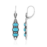 Pendientes en plata con Turquesa bella durmiente (Desert Chic)