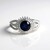 Bague en argent et Saphir étoilé bleu