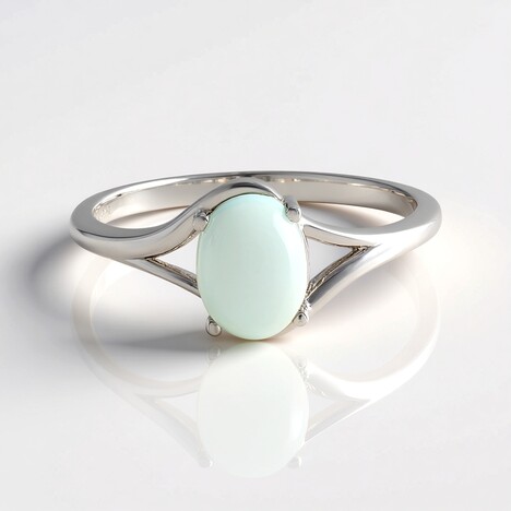 Anello in argento con Calcedonio Acqua