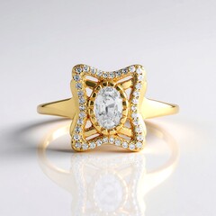 Anello in argento con Zaffiro Bianco