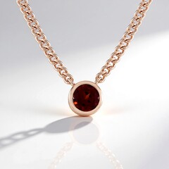 Collana in argento con Granato d’India (Adela Silber)