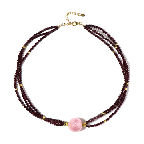 Edelstein-Silberhalskette (Riya)