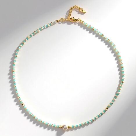 Collana in argento con Perla d'Acqua Dolce Bianca