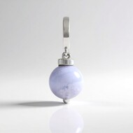 Ciondolo in argento con Agata Lace Blu (MONOSONO COLLECTION)