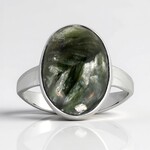Anello in argento con Serafinite (Bali Barong)