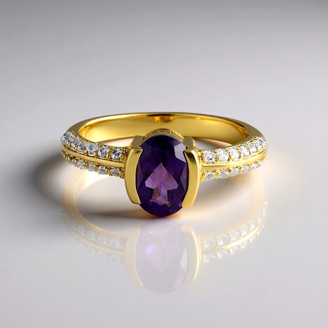 Anello in argento con Ametista Siberiana