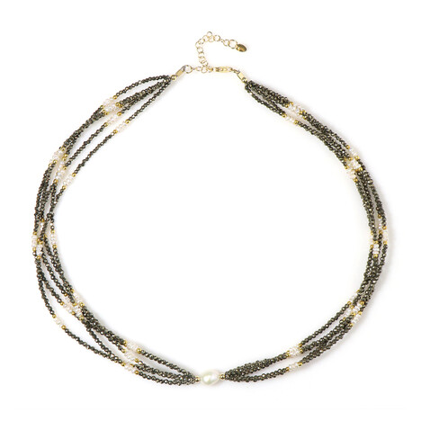 Edelstein-Silberhalskette (Riya)