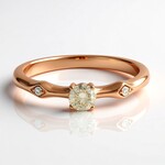 Bague en or et Diamant rose de France SI1 d'Argyle  (Annette)
