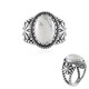 Bague en argent et Howlite (Desert Chic)
