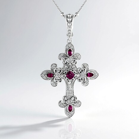 Collana in argento con Rodolite (Dallas Prince Designs)