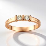 Anello in oro con Diamante Rose de France SI1 di Argyle (Annette)