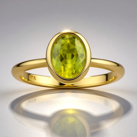 Anello in oro con Sfene (CUSTODANA)