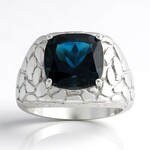 Anello in argento con Topazio Blu Londra (de Melo Essence)