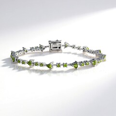Bracciale in argento con Vesuvianite