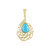 Pendentif en or et Turquoise Sleeping Beauty (Ornaments by de Melo)