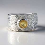 Anello in argento con Berillo Giallo