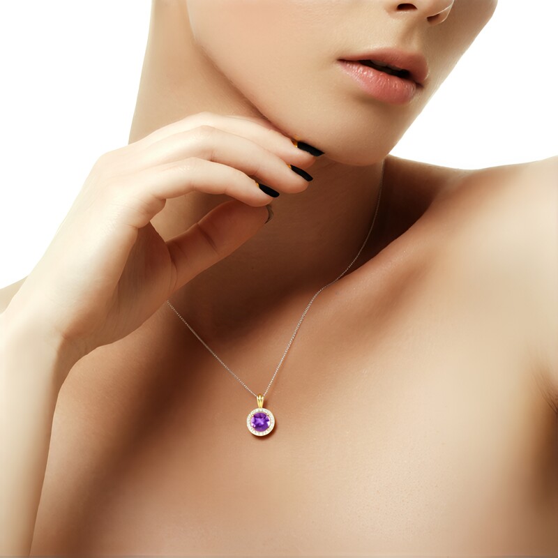 Moroccan Amethyst Silver Pendant