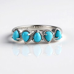 Anello in argento con Turchese Sleeping Beauty (Faszination Türkis)