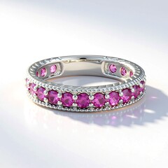 Anello in argento con Rodolite