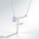 Collana in argento con Pietra di Luna Arcobaleno