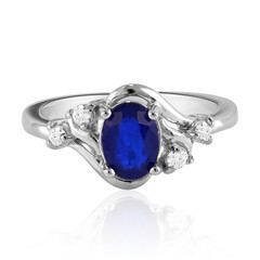Anello in argento con Spinello Blu Royal