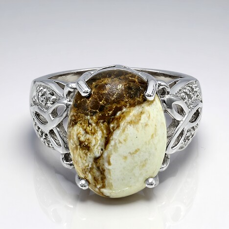 Anello in argento con Magnesite